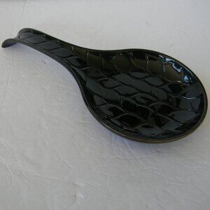 NEW TEMP-TATIONS BLACK WOODLAND SPOON REST